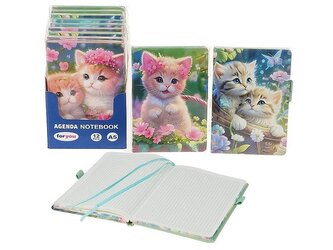 Notes A5 w kratkę kotki MIX