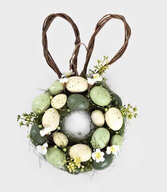 Velikonoční dekorace | EASTER JOY | s vajíčky a ušima | 40x23x8 cm | 725616