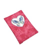 Obal na očkovací a zdravotní průkaz dítěte - Srdce - Modrý motýl 2