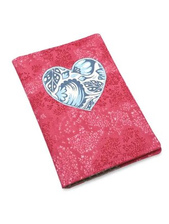 Obal na očkovací a zdravotní průkaz dítěte - Srdce modré