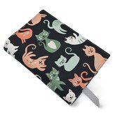 Nastavitelný obal na knihu v různých velikostech - Kočky - oranžové - velikost L