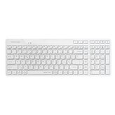 A4tech FStyler FBK27C AS, bezdrátová Dual mode Bluetooth+2,4G klávesnice, CZ, bílá