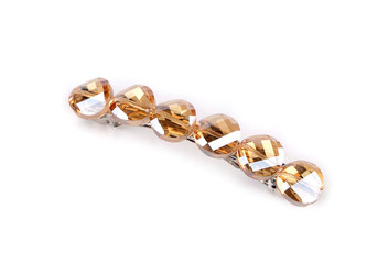 Francouzská spona do vlasů - 1 ks - 3 colorado topaz AB