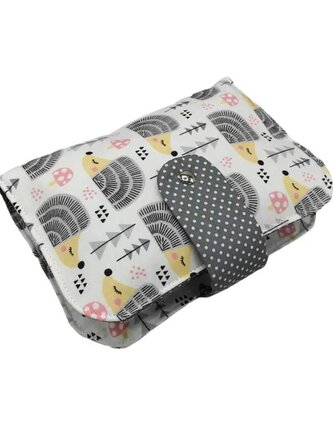 Plenkovník - organizér a pouzdro na pleny a vlhčené ubrousky -  Šedí ježci