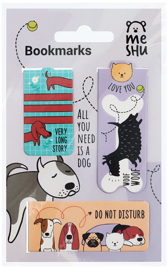 Zakładki magnetyczne do książek "Best friend", 3szt., Meshu