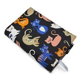 Nastavitelný obal na knihu v různých velikostech - Kočky - modré - velikost XS