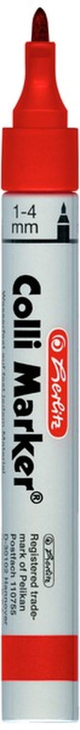 Marker permanentny czerwony okr.-końc. Colli 1-4 mm, 9566738, Herlitz