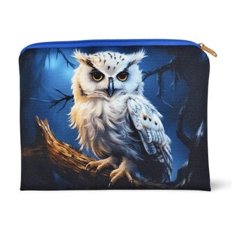 Malá voděodolná taštička s potiskem a zapínáním na zip - Sova
