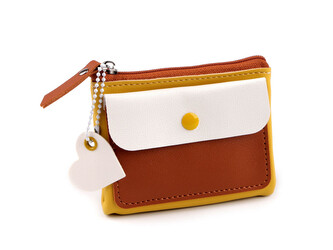 Peněženka / mini kabelka / klíčenka 8x10 cm - 1 ks - 2 hořčicová