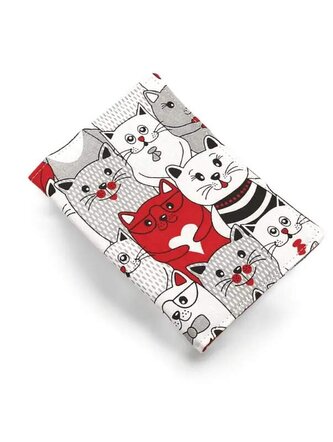 Obal na očkovací a zdravotní průkaz dítěte - Červené kočky