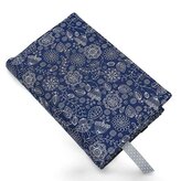 Nastavitelný obal na knihu v různých velikostech - Folk Flowers - modrá - velikost XS