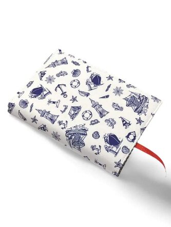 Obal na knihu Námořní - bílý - velikost S