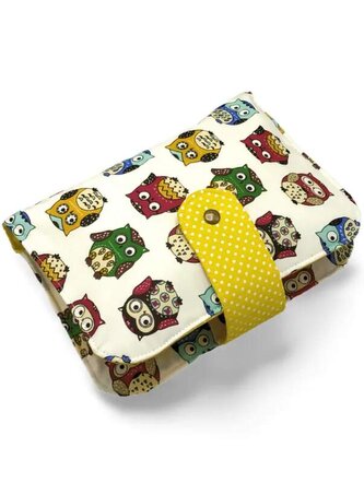 Plenkovník - organizér a pouzdro na pleny a vlhčené ubrousky -  Barevné sovy