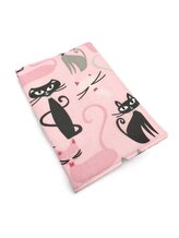 Obal na očkovací a zdravotní průkaz dítěte - Růžové kočky