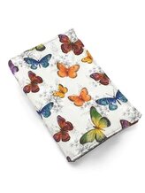 Obal na očkovací a zdravotní průkaz dítěte - Motýlci na šedé