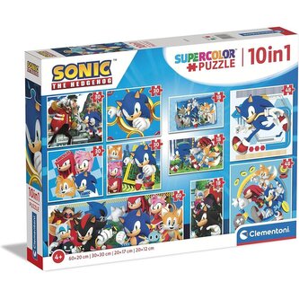 Puzzle 10 w 1 Super kolor. Sonic