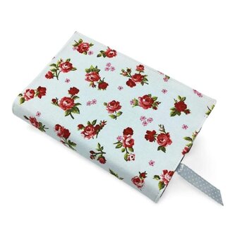 Nastavitelný obal na knihu v různých velikostech - Rosé - bílá - velikost M