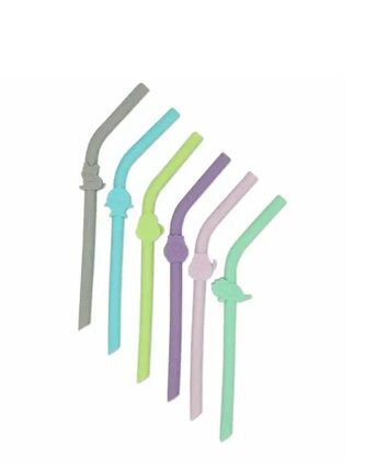 Melii Silikonová brčka 6 ks