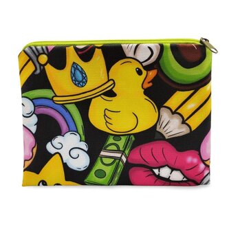 Malá voděodolná taštička s potiskem a zapínáním na zip - Kačenka