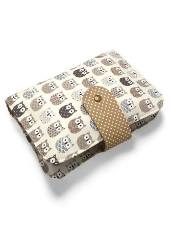 Plenkovník - organizér a pouzdro na pleny a vlhčené ubrousky -  Béžové sovy