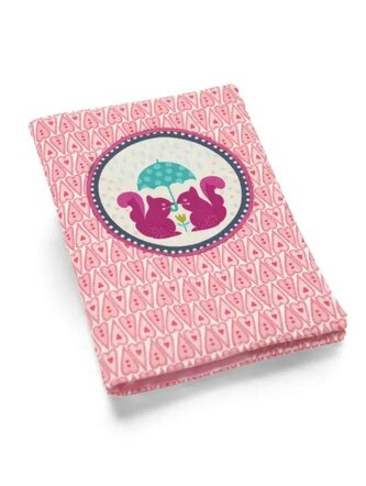 Obal na očkovací a zdravotní průkaz dítěte - Veverky holčičí