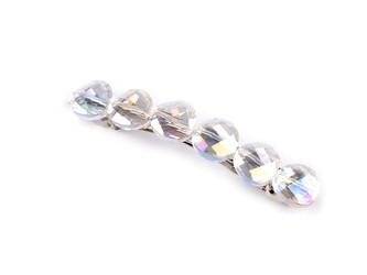 Francouzská spona do vlasů - 1 ks - 1 transparent AB