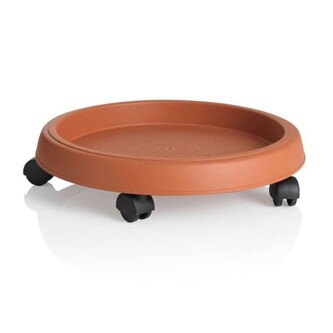 BAMA Podstavec pod květináč s kolečky, 40cm, teracotta