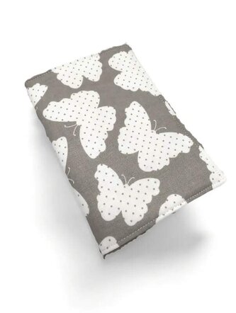 Obal na očkovací a zdravotní průkaz dítěte - Šedí motýli