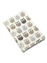 Obal na očkovací a zdravotní průkaz dítěte - Béžové sovy