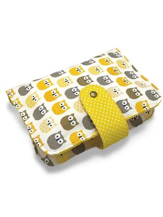 Plenkovník - organizér a pouzdro na pleny a vlhčené ubrousky -  Žluté sovy
