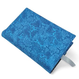 Nastavitelný obal na knihu v různých velikostech - Botanicals - tyrkysové větvičky - velikost M