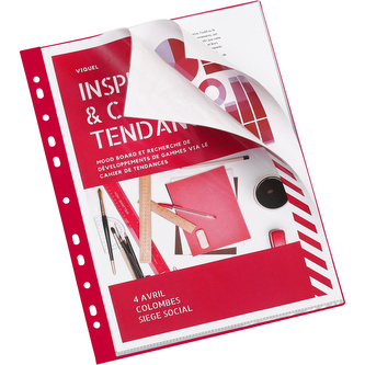 Závěsná prospektová kniha 20 kapes, červená