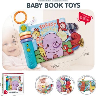 CHIPOLINO Textilní hudební knížka Forest