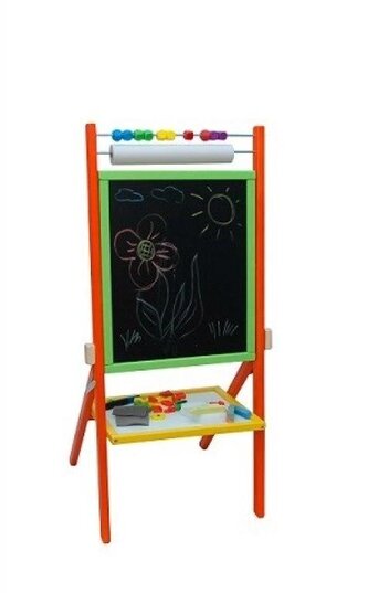 Tablica obrotowa z rolką papieru czerwona