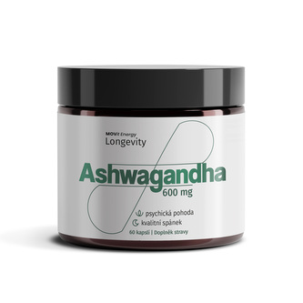 MOVit LONGEVITY - Ashwagandha 600 mg, 5% withanolidů, 60 cps.