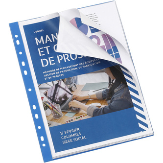 Závěsná prospektová kniha 20 kapes, modrá