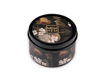 Vonná svíčka v plechovce 60 g - 1 ks - 4 bílá