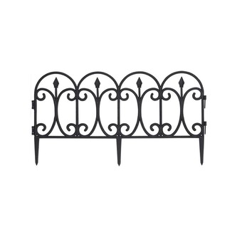 Plůtek zahradní Alfred 4 ks 60x30 cm černý