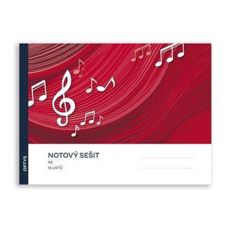Školní sešit notový, 16 listů