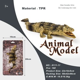 Krokodýl gumový měkký 23 cm