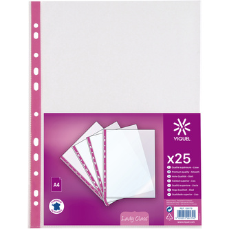 PP kapsa A4 Lady lesklá, růžový proužek, 25 ks
