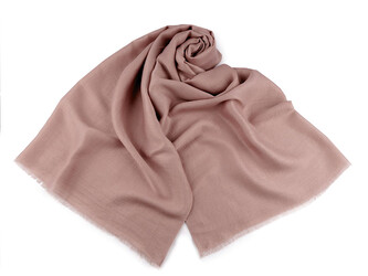 Letní šátek / šála / pléd jednobarevný 85x180 cm - 1 ks - 2 starorůžová