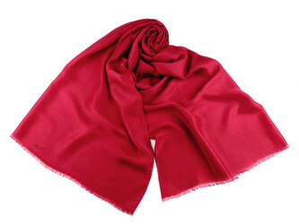 Letní šátek / šála / pléd jednobarevný 85x180 cm - 1 ks - 6 červená tmavá