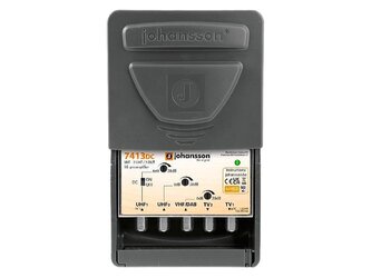 Johansson zes. 7413DC (1xVHF/2x UHF, 2xvýst, G20/28dB, 106 dBµV) 5G LTE