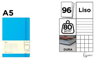Notatnik A5/96K niebieski MIX