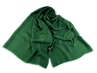 Letní šátek / šála / pléd jednobarevný 85x180 cm - 1 ks - 9 zelená tmavá