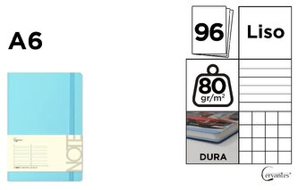 Notatnik A6/96K błękitny MIX