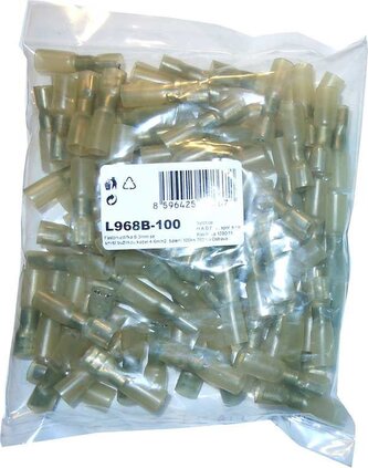 Faston-zdířka 6,3mm se smršť.bužírkou,kabel 4-6mm2, balení 100ks