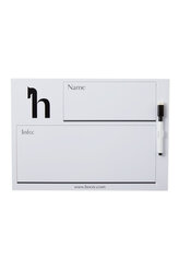 Horze Tabulka na box s fixou a gumou Bílá