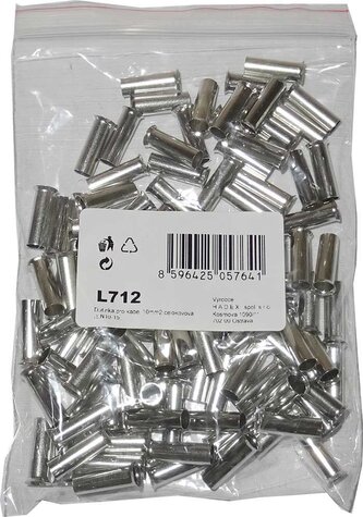 Dutinka pro kabel 10mm2 celokovová (EN10-15), balení 100ks